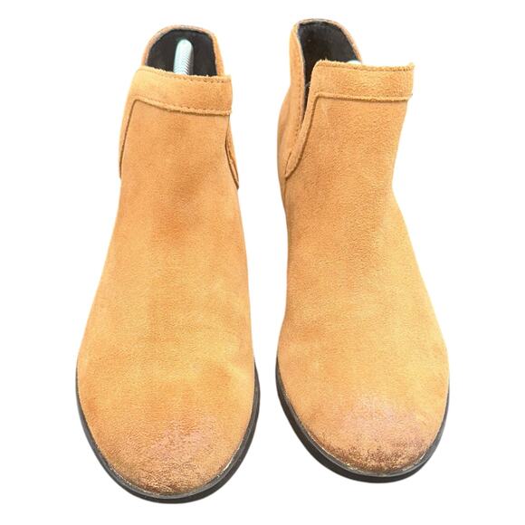 Sorel Emelie Chelsea Camel Suede Ankle Boots Size 8 Waterproof Leather Booties - Picture 3 of 11